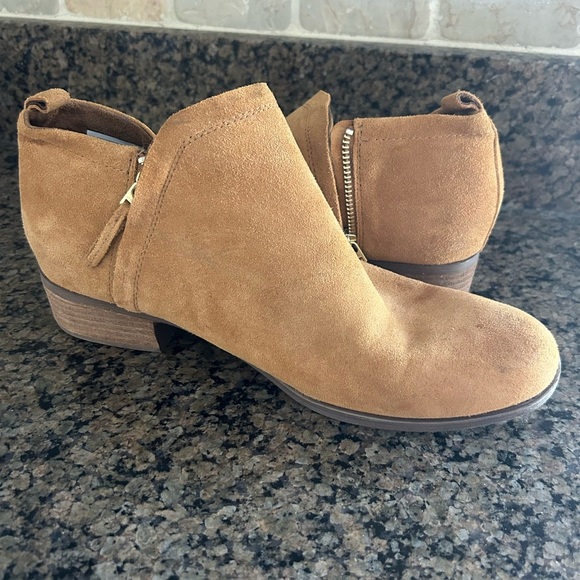 TOMS Womens Deia Casual Suede Booties- Caramel Brown/ Size 11 - Picture 5 of 13